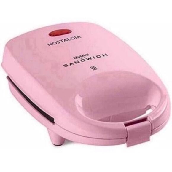 Nostalgia MyMini pink Griddle  And Mini Personal Sandwich Maker Bundle - Picture 2 of 15